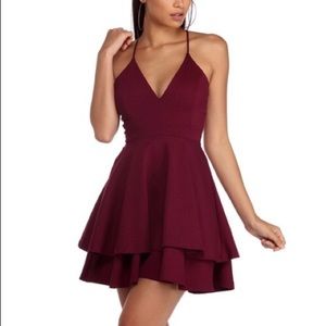 Burgundy dress